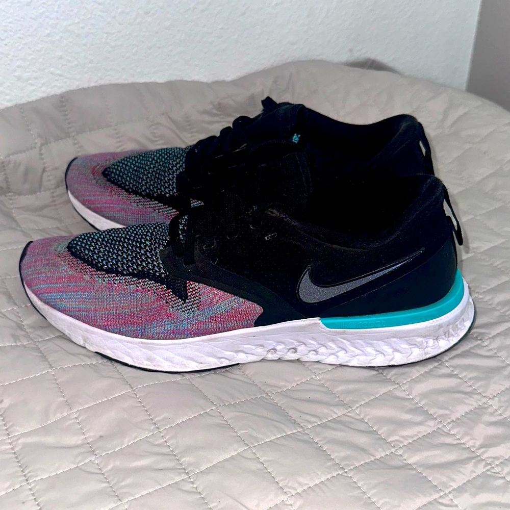 Nike Women's Odyssey React 2 Flyknit AH1016-003 Black Running Shoes Size US 8.5